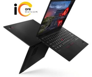 This image showcases the Lenovo ThinkPad X1 Carbon, a sleek and powerful laptop that is perfect for professionals on the go. Its thin and lightweight design belies its impressive performance capabilities, which include the latest Intel Core processors and up to 16GB of RAM. The X1 Carbon also features a vibrant display with up to 4K resolution, making it ideal for multimedia tasks such as video editing and graphic design. Additionally, it boasts a durable and ergonomic keyboard, as well as a long-lasting battery that can provide up to 18 hours of use on a single charge. Overall, the Lenovo ThinkPad X1 Carbon is an excellent choice for anyone who needs a reliable and high-performance laptop that can handle any task.